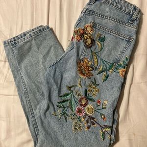 Embroidered mom jeans from Topshop.